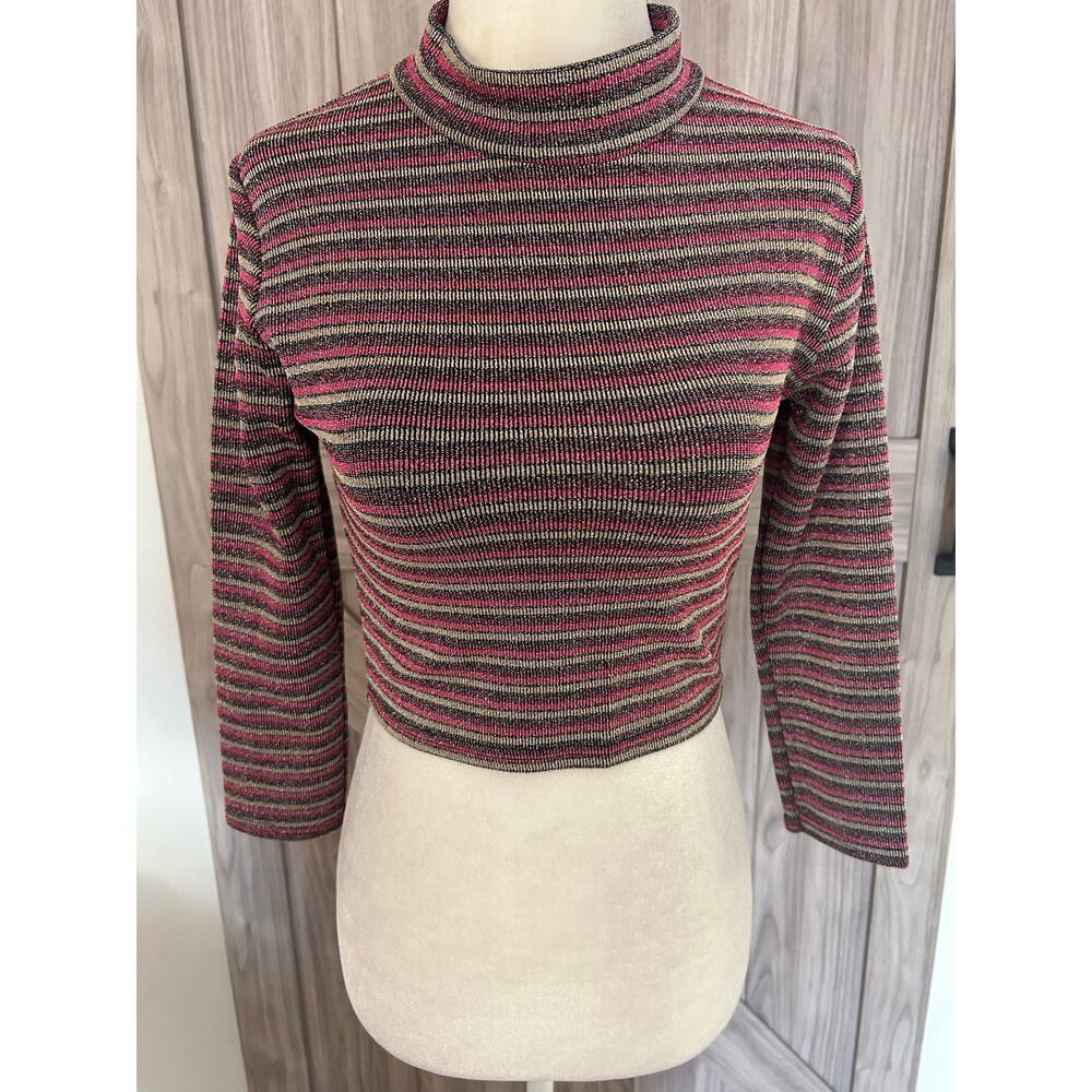 NWT ASOS Wednesdays Girl Mock crop long sleeve XS